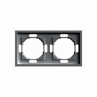 Рамка STEKKER PFR00-5002-09 2-местная серия Эмили антрацит soft touch 49937