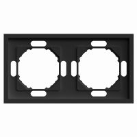 Рамка STEKKER PFR00-5002-05 2-местная серия Эмили черный уголь soft touch 49859