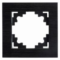 Рамка 1-местная металл STEKKER MFR00-7001-05 серия Катрин черный 50012