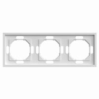 Рамка STEKKER PFR00-5003-01 3-местная серия Эмили белый фарфор soft touch 49886