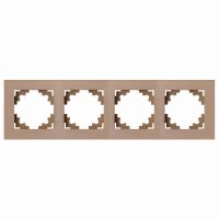Рамка 4-местная металл STEKKER MFR00-7004-02 серия Катрин шампань 50022 Рамка 4-местная металл STEKKER MFR00-7004-02 серия Катрин шампань 50022
