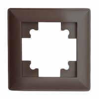 Рамка STEKKER PFR00-7001-04 1-местная серия Катрин шоколад 39817