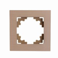 Рамка 1-местная металл STEKKER MFR00-7001-02 серия Катрин шампань 50010