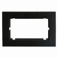 Рамка 2-местная (без перемычки) металл STEKKER MFR00-7012-05 серия Катрин черный 50032 Рамка 2-местная (без перемычки) металл STEKKER MFR00-7012-05 серия Катрин черный 50032