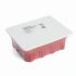 Коробка монтажная для полых стен  с пластиковыми зажимами  с крышкой  120*92*45мм STEKKER EBX30-02-1-20-120  красный 49008