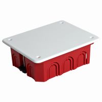 Коробка монтажная для полых стен  с пластиковыми зажимами  с крышкой  120*92*45мм STEKKER EBX30-02-1-20-120  красный