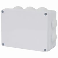 Коробка разветвительная STEKKER EBX30-03-65, 150*110*70 мм, 10 мембранных вводов, IP65, светло-серая