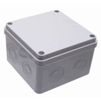 Коробка разветвительная STEKKER EBX30-03-54 110*110*74 мм, 8 вводов, IP65, крышка на винтах, светло-серая
