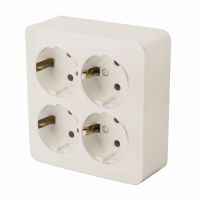 Розетка 4-местная с/з открытой установки квадрат STEKKER 250В 16А IP20 серия София слоновая кость MST16-14S-04 49509 Розетка 4-местная с/з открытой установки квадрат STEKKER 250В 16А IP20 серия София слоновая кость MST16-14S-04 49509