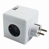 Разветвитель сетевой 3-местный с/з STEKKER ADP16-23-21 250В 16A ABS пластик белый 49231