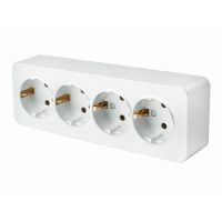 Розетка 4-местная с/з открытой установки STEKKER 250В 16А IP20 серия София белый MST16-14-01 49308 Розетка 4-местная с/з открытой установки STEKKER 250В 16А IP20 серия София белый MST16-14-01 49308