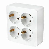 Розетка 4-местная с/з открытой установки квадрат STEKKER 250В 16А IP20 серия София белый MST16-14S-01 49310 Розетка 4-местная с/з открытой установки квадрат STEKKER 250В 16А IP20 серия София белый MST16-14S-01 49310