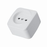 Розетка накладная 1-местная б/з STEKKER PST10-501-20 пластик АВS 250В 16А IP20 серия Basic белый 50074