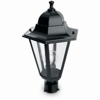 Светильник садово-парковый Feron 6203/PL6203 шестигранный на столб 100Вт E27 230В, черный