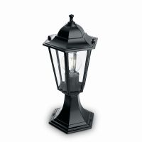 Светильник садово-парковый Feron 6104/PL6104 шестигранный на постамент 60Вт E27 230В, черный