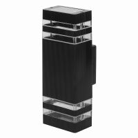 Светильник садово-парковый Feron.ONE DH0807-P на стену вверх/вниз 2*GU10 220-240В черный пластик 51539 Светильник садово-парковый Feron.ONE DH0807-P на стену вверх/вниз 2*GU10 220-240В черный пластик 51539