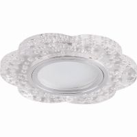 Светильник встраиваемый с разноцветной LED подсветкой Feron CD954 потолочный MR16 G5.3, прозрачный Светильник встраиваемый с разноцветной LED подсветкой Feron CD954 потолочный MR16 G5.3, прозрачный