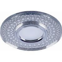 Светильник встраиваемый с LED подсветкой Feron CD981 потолочный MR16 G5.3, прозрачный, серебро