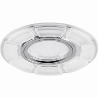 Светильник встраиваемый с LED подсветкой Feron CD993 потолочный MR16 G5.3 белый матовый, хром