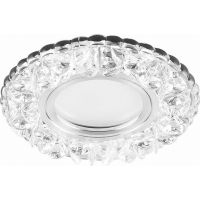 Светильник встраиваемый с белой LED подсветкой Feron CD905 потолочный MR16 G5.3 белый