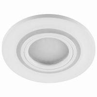Светильник встраиваемый с белой LED подсветкой Feron CD600 потолочный MR16 G5.3, белый