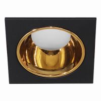 Светильник встраиваемый Feron DL3112 потолочный MR16 G5.3 черный + золото 51409 Светильник встраиваемый Feron DL3112 потолочный MR16 G5.3 черный + золото 51409