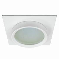 Светильник встраиваемый Feron DL505 потолочный GX53 белый квадрат IP44 51103 Светильник встраиваемый Feron DL505 потолочный GX53 белый квадрат IP44 51103