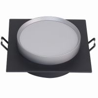 Светильник встраиваемый Feron DL506 потолочный GX53 черный + серебро квадрат 51363