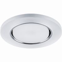 Светильник встраиваемый с белой LED подсветкой Feron CD5020 потолочный GX53 без лампы, белый матовый