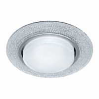 Светильник встраиваемый с белой LED подсветкой Feron CD4046 потолочный GX53 без лампы, прозрачный, хром Светильник встраиваемый с белой LED подсветкой Feron CD4046 потолочный GX53 без лампы, прозрачный, хром