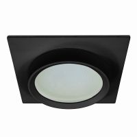 Светильник встраиваемый Feron DL505 потолочный GX53 черный квадрат IP44 51104 Светильник встраиваемый Feron DL505 потолочный GX53 черный квадрат IP44 51104