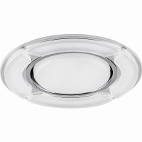 Светильник встраиваемый с белой LED подсветкой Feron CD4039 потолочный GX53 без лампы, белый матовый, хром Светильник встраиваемый с белой LED подсветкой Feron CD4039 потолочный GX53 без лампы, белый матовый, хром