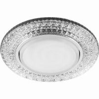Светильник встраиваемый с белой LED подсветкой Feron CD4020 потолочный GX53 без лампы прозрачный