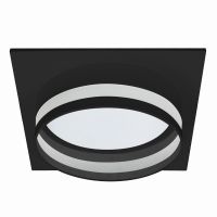 Светильник встраиваемый Feron DL703 LUNA потолочный GX70 черный квадрат 51100