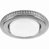 Светильник встраиваемый с белой LED подсветкой Feron CD4036 потолочный GX53 без лампы, прозрачный, хром Светильник встраиваемый с белой LED подсветкой Feron CD4036 потолочный GX53 без лампы, прозрачный, хром