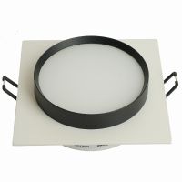 Светильник встраиваемый Feron DL506 потолочный GX53 белый + черный квадрат 51359 Светильник встраиваемый Feron DL506 потолочный GX53 белый + черный квадрат 51359