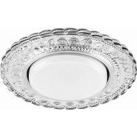 Светильник встраиваемый с белой LED подсветкой Feron CD4024 потолочный GX53 без лампы прозрачный
