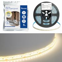 Светодиодная LED лента Feron LS512 180SMD(2835)/м 16Вт/м 24В 5000*10*2.3мм 3000К IP65 51825