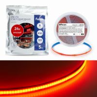 Светодиодная LED лента Feron LS530 320SMD(2110) 8Вт/м 24В 5000*8*1 8мм IP20  красный