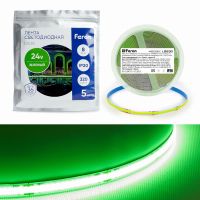 Светодиодная LED лента Feron LS530 320SMD(2110) 8Вт/м 24В 5000*8*1.8мм IP20  зеленый