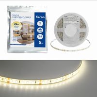 Светодиодная LED лента Feron LS511 120SMD(2835)/м 11Вт/м 24В 5000*8*1.22мм 3000К IP65 51634