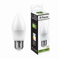 Лампа светодиодная led Feron LB-97 Свеча E27 7Вт 4000K Лампа светодиодная led Feron LB-97 Свеча E27 7Вт 4000K