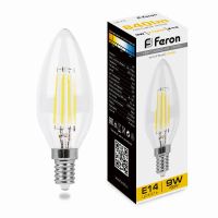 Лампа светодиодная led Feron LB-73 Свеча E14 9Вт 2700K