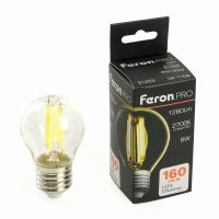 Лампа светодиодная led Feron.PRO LB-1708 Шарик E27 1280LM 8Вт 175-265В 2700K 51253 Лампа светодиодная led Feron.PRO LB-1708 Шарик E27 1280LM 8Вт 175-265В 2700K 51253