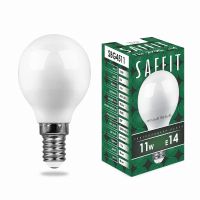 Лампа светодиодная led SAFFIT SBG4511 Шарик E14 11Вт 2700K