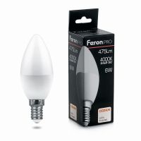 Лампа светодиодная led Feron.PRO LB-1306 Свеча E14 6Вт 4000K