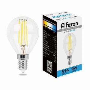 Лампа светодиодная led Feron LB-509 Шарик E14 9Вт 6400K 38223