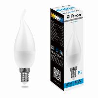 Лампа светодиодная led Feron LB-570 Свеча на ветру E14 9Вт 6400K Лампа светодиодная led Feron LB-570 Свеча на ветру E14 9Вт 6400K