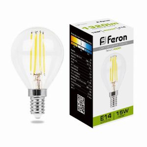 Лампа светодиодная led Feron LB-515 Шарик E14 15Вт 4000K 38250
