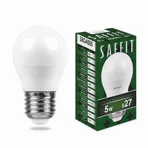 Лампа светодиодная led SAFFIT SBG4505 Шарик E27 5Вт 4000K 55026